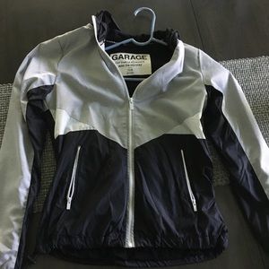 gray/black windbreaker from Garage, size XS